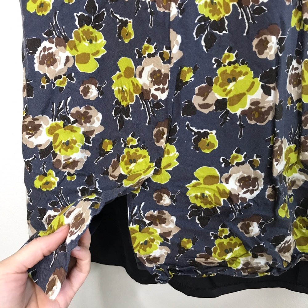 Boden Blue Floral Ruched Short Sleeve Dress 4US - Picture 6 of 9